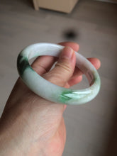 Load image into Gallery viewer, 60mm certified 100% natural type A green white  jadeite jade bangle AY75-1734
