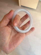 Load image into Gallery viewer, 56mm Certified Type A 100% Natural light green/purple/white round cut Jadeite bangle PD102-4908
