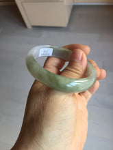 Load image into Gallery viewer, 50.5mm 100% natural Type A light green/purple oval  jadeite jade bangle Y166-3705
