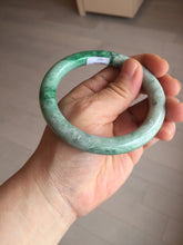 Load image into Gallery viewer, 58.2mm certified Type A 100% Natural sunny green round cut Jadeite Jade bangle BS87-9880
