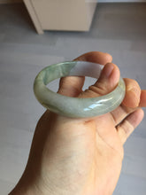 Load image into Gallery viewer, 50.5mm 100% natural Type A light green/purple oval  jadeite jade bangle Y166-3705
