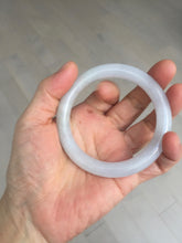 Load image into Gallery viewer, 56mm Certified Type A 100% Natural light green/purple/white round cut Jadeite bangle PD102-4908
