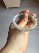 Load image into Gallery viewer, 50.5mm 100% natural Type A light green/purple oval  jadeite jade bangle Y166-3705
