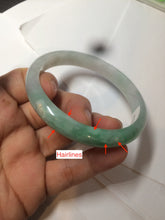 Load image into Gallery viewer, 56.9mm certified 100% natural Type A sunny green jadeite jade bangle L150-5348
