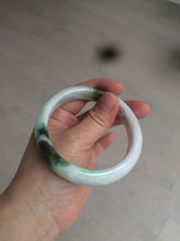 Load image into Gallery viewer, 60mm certified 100% natural type A green white  jadeite jade bangle AY75-1734
