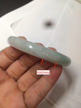 Load image into Gallery viewer, 56.9mm certified 100% natural Type A sunny green jadeite jade bangle L150-5348
