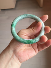 Load image into Gallery viewer, 58.2mm certified Type A 100% Natural sunny green round cut Jadeite Jade bangle BS87-9880
