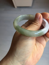 Load image into Gallery viewer, 50.5mm 100% natural Type A light green/purple oval  jadeite jade bangle Y166-3705
