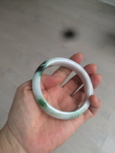 Load image into Gallery viewer, 60mm certified 100% natural type A green white  jadeite jade bangle AY75-1734
