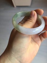 Load image into Gallery viewer, 50.5mm 100% natural Type A light green/purple oval  jadeite jade bangle Y166-3705
