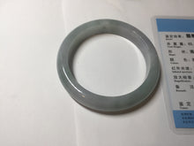 Load image into Gallery viewer, 53.6mm 100% natural certified icy watery light green/white/light purple jadeite jade bangle AU41-8150
