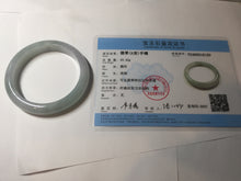 Load image into Gallery viewer, 53.6mm 100% natural certified icy watery light green/white/light purple jadeite jade bangle AU41-8150
