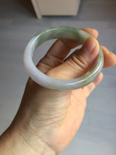 Load image into Gallery viewer, 50.5mm 100% natural Type A light green/purple oval  jadeite jade bangle Y166-3705
