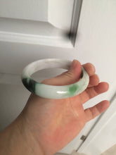 Load image into Gallery viewer, 60mm certified 100% natural type A green white  jadeite jade bangle AY75-1734
