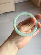 Load image into Gallery viewer, 53mm 100% Natural type A icy watery sunny green carved and golden-painted round cut Jadeite Jade bangle PA173-0228
