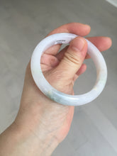 Load image into Gallery viewer, 55.5mm certified 100% natural type A icy watery green/purple jadeite jade bangle BN89-3521
