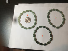 Load image into Gallery viewer, 100% natural  type A oily dark green olive +round jadeite jade bead  bracelet AT91
