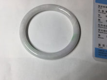 Load image into Gallery viewer, 55mm certified 100% natural white sunny green purple slim round cut jadeite jade bangle BL91-4675
