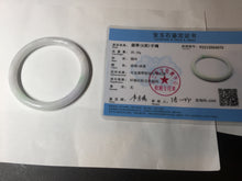 Load image into Gallery viewer, 55mm certified 100% natural white sunny green purple slim round cut jadeite jade bangle BL91-4675
