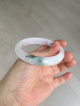 Load image into Gallery viewer, 55.5mm certified 100% natural type A icy watery green/purple jadeite jade bangle BN89-3521
