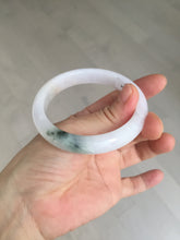 Load image into Gallery viewer, 55.5mm certified 100% natural type A icy watery green/purple jadeite jade bangle BN89-3521
