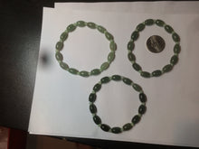 Load image into Gallery viewer, 100% natural  type A oily dark green olive +round jadeite jade bead  bracelet AT91
