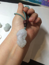 Load image into Gallery viewer, 全卖了 100% natural jadeite jade 3D PiXiu(貔貅) pendant/handhold worry stone BG48
