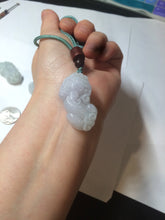 Load image into Gallery viewer, 全卖了 100% natural jadeite jade 3D PiXiu(貔貅) pendant/handhold worry stone BG48
