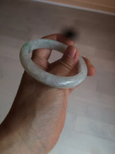 Load image into Gallery viewer, 52.5 mm Certified Type A 100% Natural sunny green/white Jadeite jade bangle m97-5059
