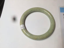 Load image into Gallery viewer, 52mm Certified 100% natural Type A light green/yellow round cut jadeite jade bangle AX1-7553
