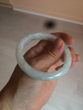 Load image into Gallery viewer, 52.5 mm Certified Type A 100% Natural sunny green/white Jadeite jade bangle m97-5059
