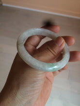 Load image into Gallery viewer, 52.5 mm Certified Type A 100% Natural sunny green/white Jadeite jade bangle m97-5059
