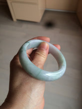 Load image into Gallery viewer, 56.2mm certified Type A 100% Natural green/purple chubby Jadeite Jade bangle AY73-5917
