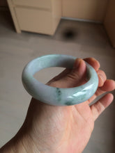 Load image into Gallery viewer, 56.2mm certified Type A 100% Natural green/purple chubby Jadeite Jade bangle AY73-5917
