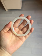 Load image into Gallery viewer, 56mm certified 100% natural type A light yellow brown sugar flat jadeite jade bangle PA169-6634
