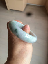 Load image into Gallery viewer, 56.2mm certified Type A 100% Natural green/purple chubby Jadeite Jade bangle AY73-5917
