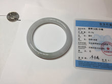 Load image into Gallery viewer, 56.5mm Certified Type A 100% Natural light green/purple/white round cut Jadeite bangle PD104-4907

