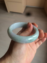 Load image into Gallery viewer, 56.2mm certified Type A 100% Natural green/purple chubby Jadeite Jade bangle AY73-5917
