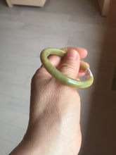Load image into Gallery viewer, 49mm certified 100% natural Type A yellow brown slim jadeite jade bangle Pb61-3863
