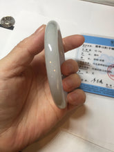 Load image into Gallery viewer, 56.5mm Certified Type A 100% Natural light green/purple/white round cut Jadeite bangle PD104-4907
