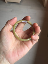 Load image into Gallery viewer, 49mm certified 100% natural Type A yellow brown slim jadeite jade bangle Pb61-3863
