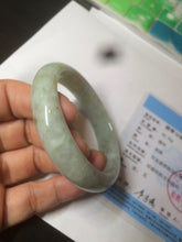 Load image into Gallery viewer, 54.4mm Certified 100% natural Type A light green/yellow jadeite jade bangle m98-6150
