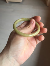 Load image into Gallery viewer, 49mm certified 100% natural Type A yellow brown slim jadeite jade bangle Pb61-3863
