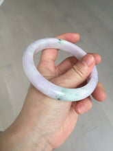 Load image into Gallery viewer, 61.4mm certified 100% natural type A sunny green/purple jadeite jade bangle BN87-8718
