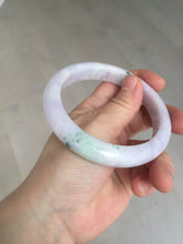 Load image into Gallery viewer, 61.4mm certified 100% natural type A sunny green/purple jadeite jade bangle BN87-8718
