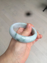 Load image into Gallery viewer, 56.2mm certified Type A 100% Natural green/purple chubby Jadeite Jade bangle AY73-5917
