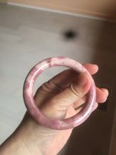 Load image into Gallery viewer, 58mm 100% natural rose pink round cut rose stone (Rhodonite)bangle sy4
