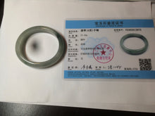 Load image into Gallery viewer, 49mm Certified Type A 100% Natural dark green/gray oval Jadeite Jade bangle AX4-2872
