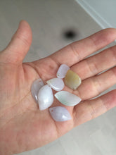 Load image into Gallery viewer, 100% natural type A jadeite jade icy watery Willow leaf/petal/peach pendant group AC79
