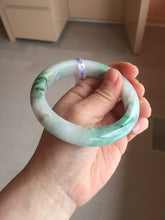 Load image into Gallery viewer, 60.5mm certified Type A 100% Natural light green sunny green light purple Jadeite Jade bangle BK140-5278
